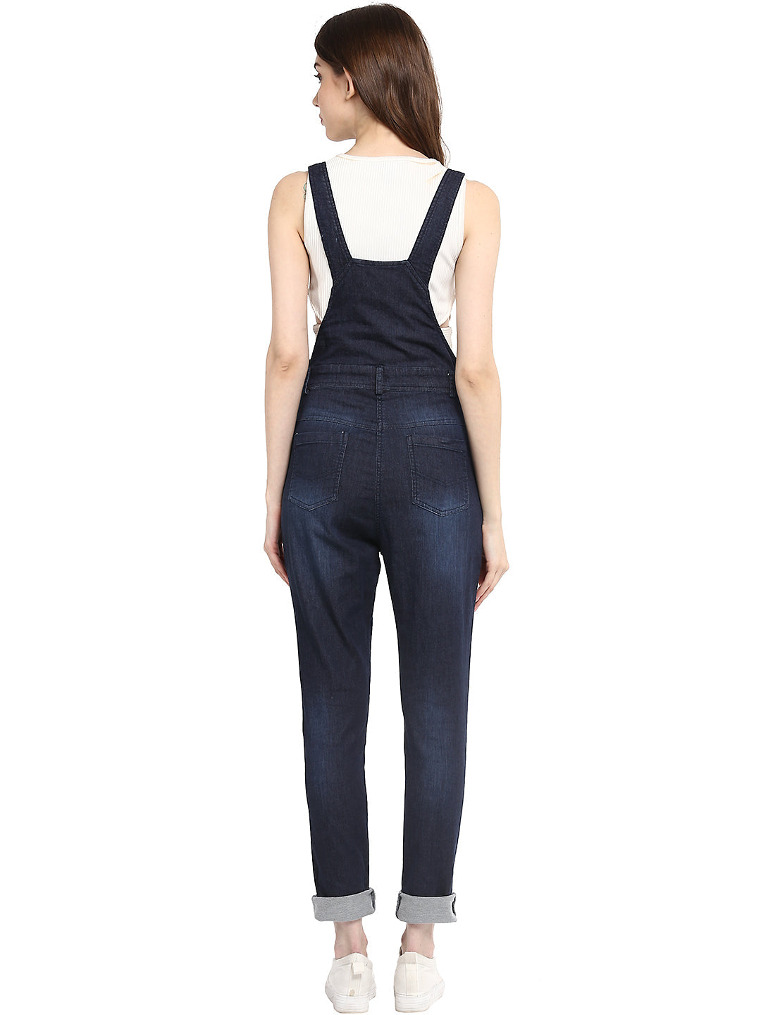 Women's  Navy Blue Dungaree Pants