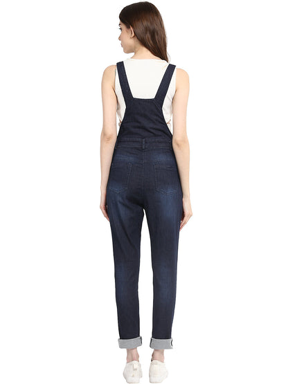 Women's  Navy Blue Dungaree Pants