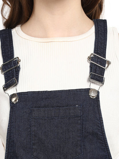 Women's  Navy Blue Dungaree Pants