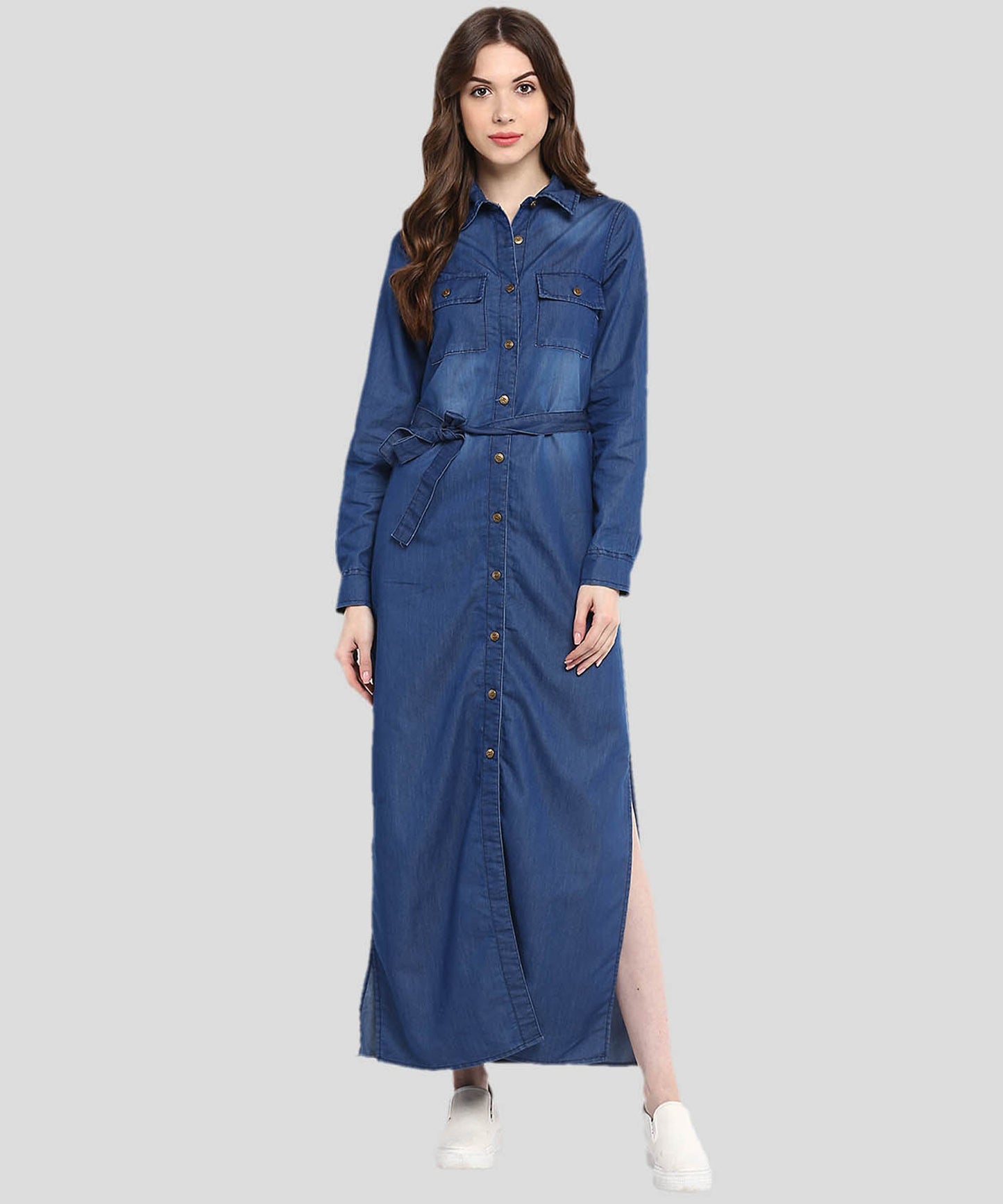 Women's  Navy Blue Long Maxi Dress