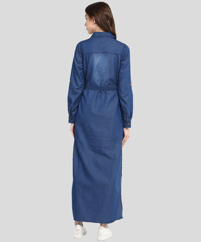 Women's  Navy Blue Long Maxi Dress