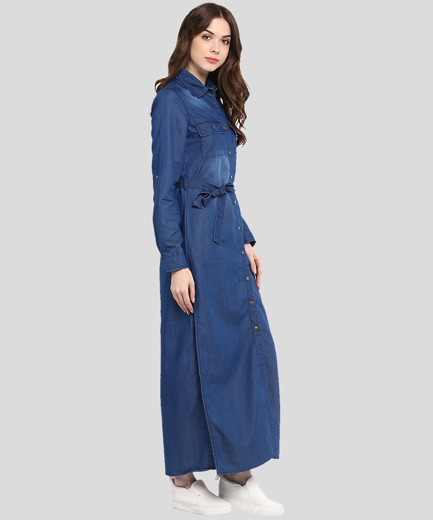 Women's  Navy Blue Long Maxi Dress