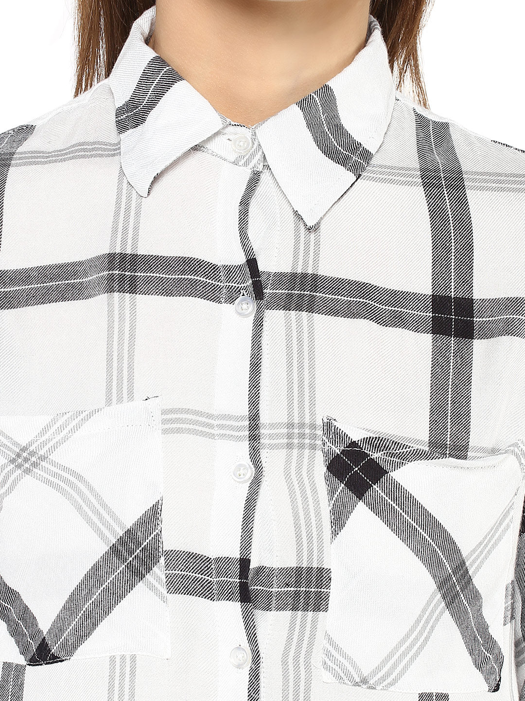 Women's  Black and White Check Shirt