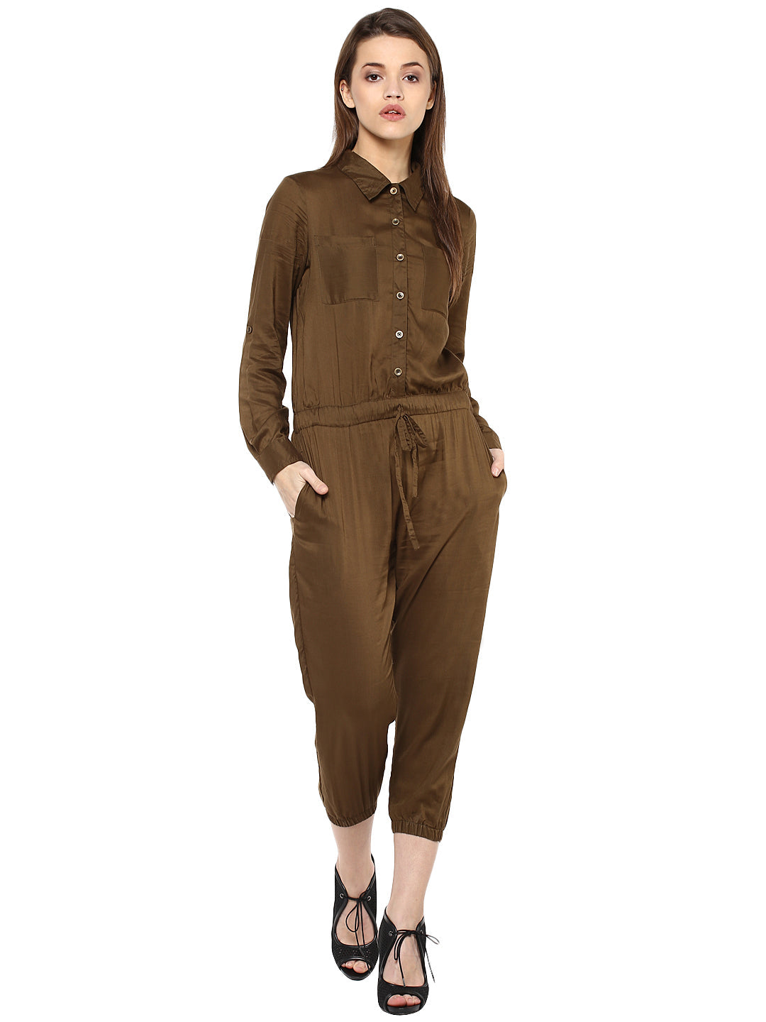 Women's  Olive Jumpsuit