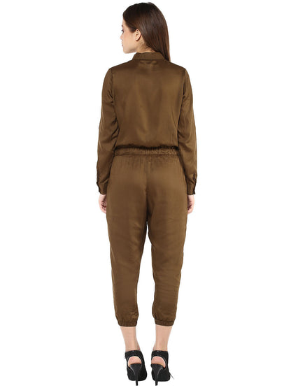 Women's  Olive Jumpsuit