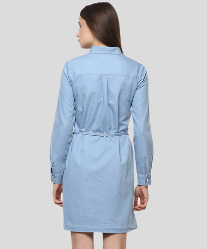 Women's Denim Stylish Triangular Pocket Style Dress