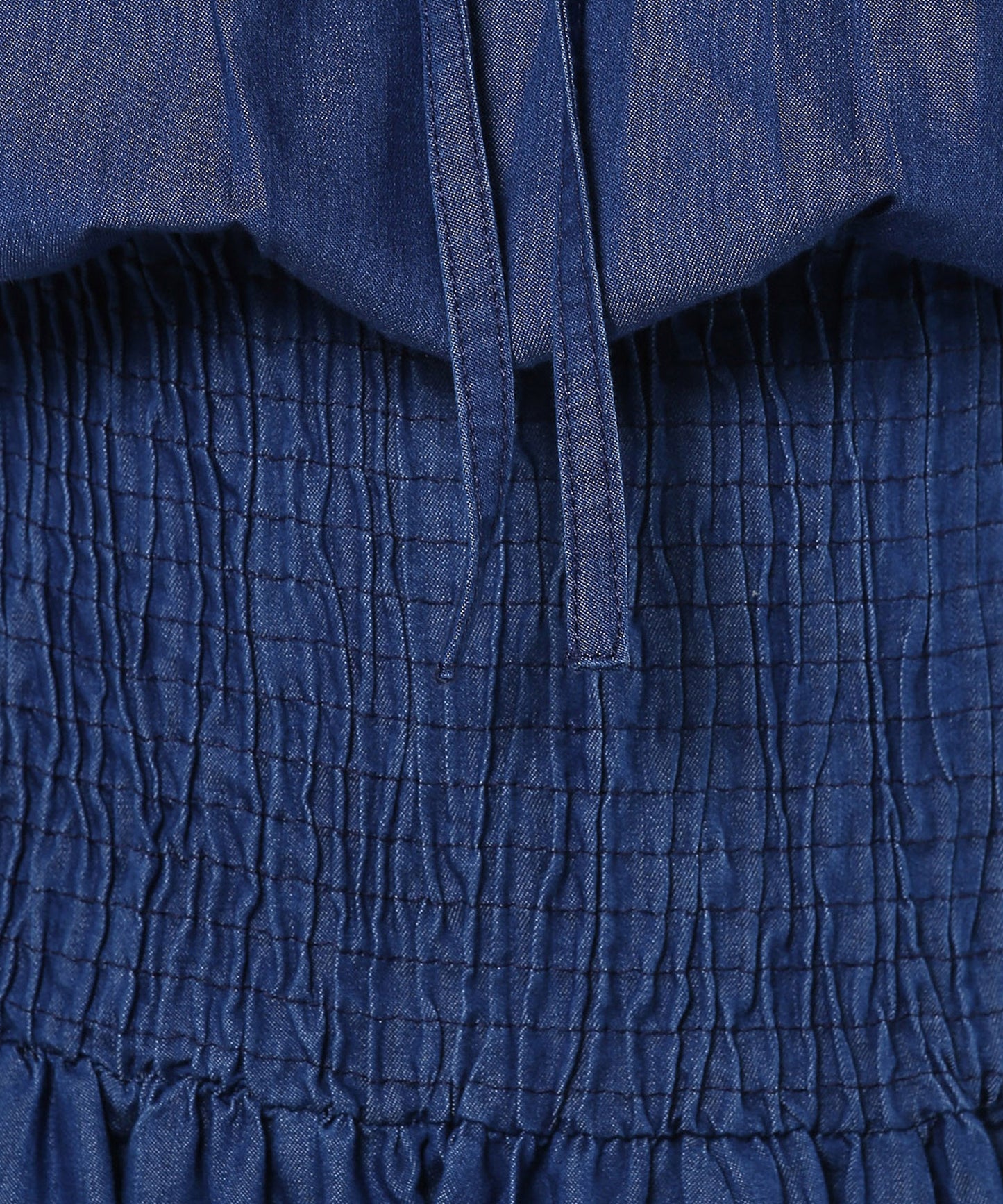 Women's Denim Peasant Styled Maxi Dress
