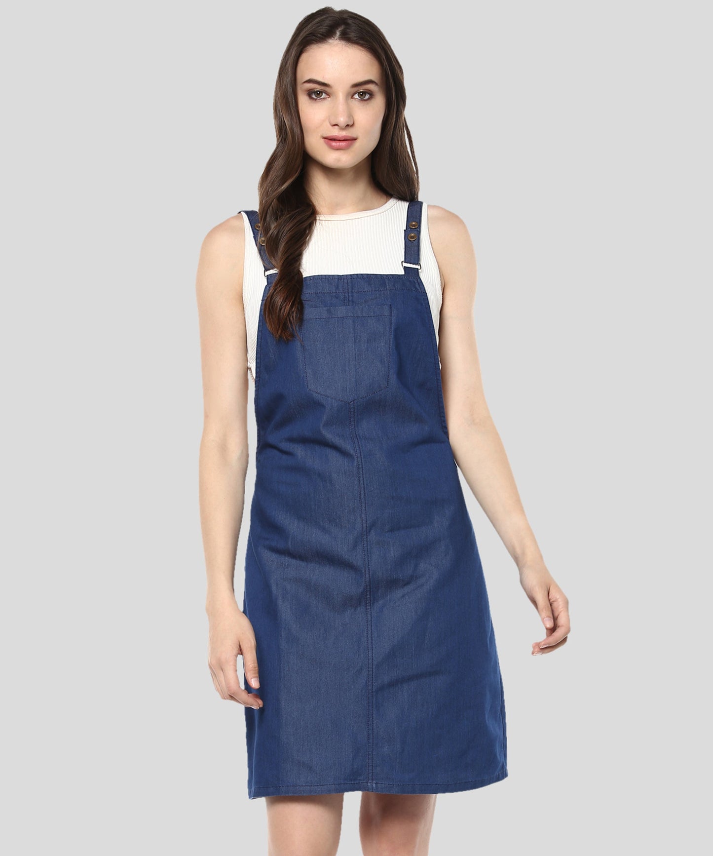 Women's Denim Dungaree Dress