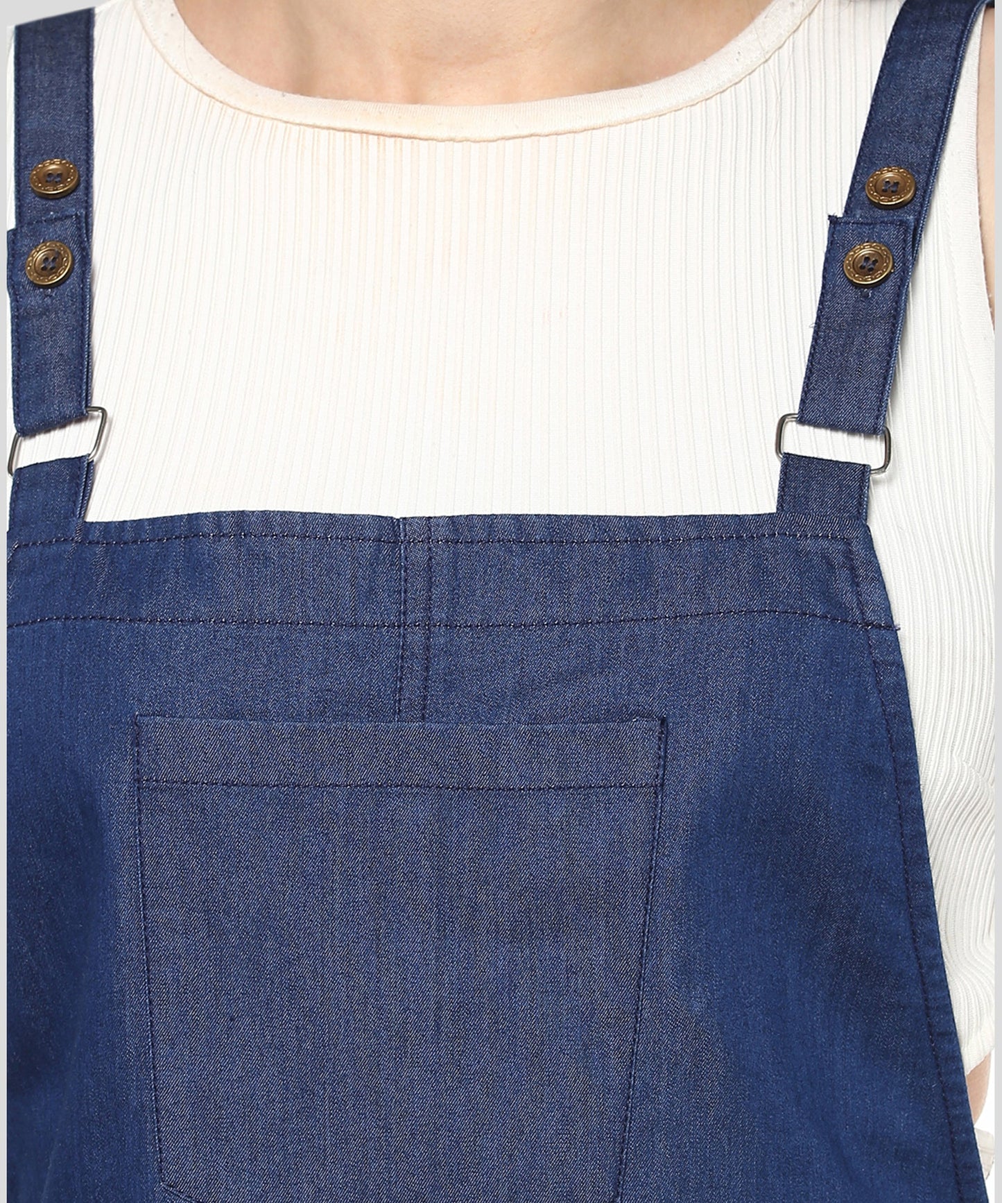 Women's Denim Dungaree Dress