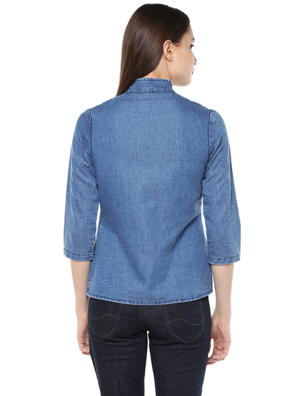 Women's  Denim Double Breast Top