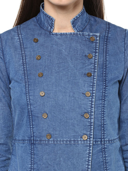 Women's  Denim Double Breast Top