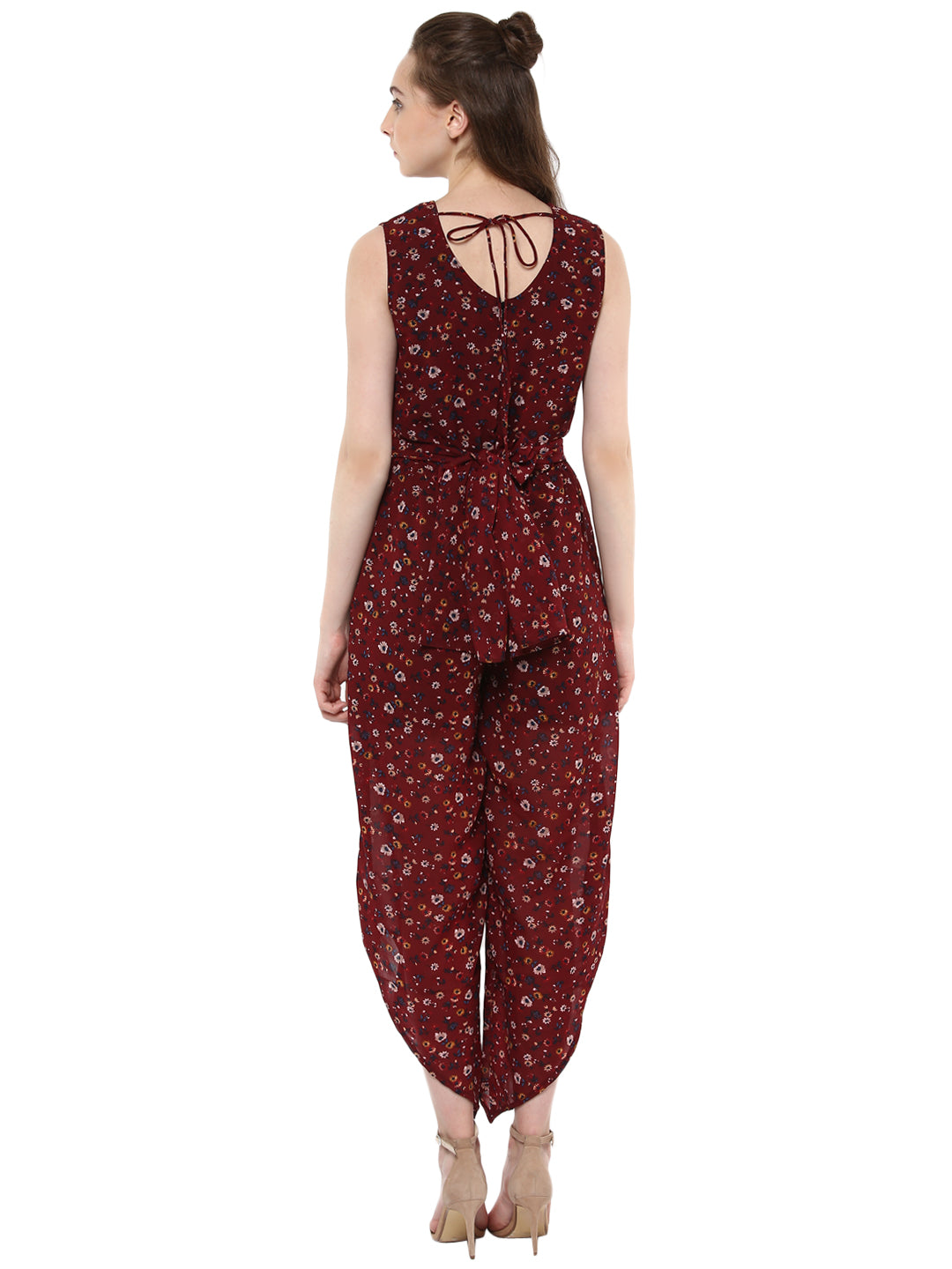 Women's Printed Asymmetric Hemline Jumpsuit