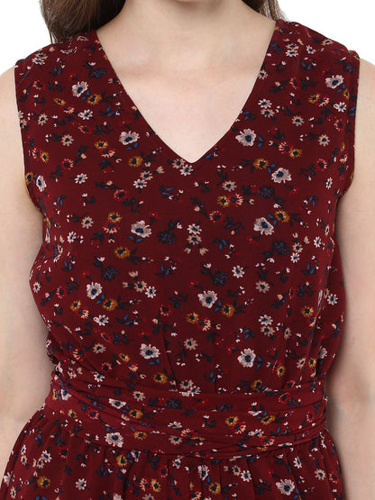 Women's Printed Asymmetric Hemline Jumpsuit