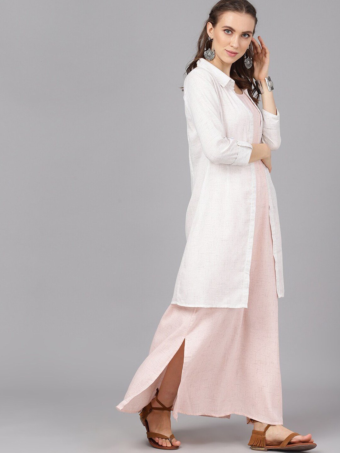 Women's  Off-White Solid Tailored Jacket