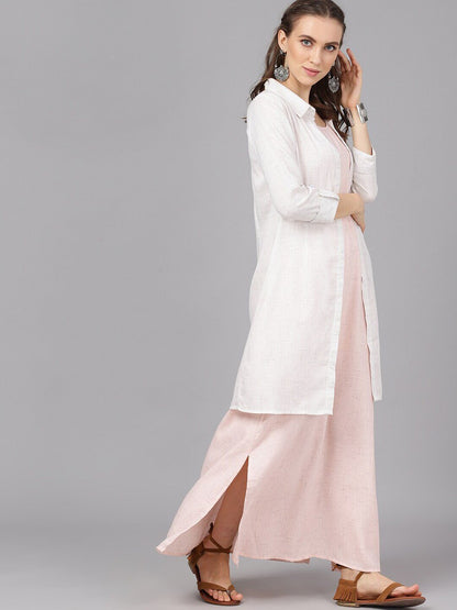 Women's  Off-White Solid Tailored Jacket