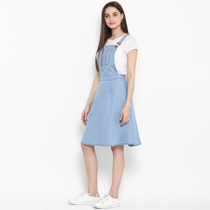 Women's Denim Dungaree Skirt Dress (without inner)