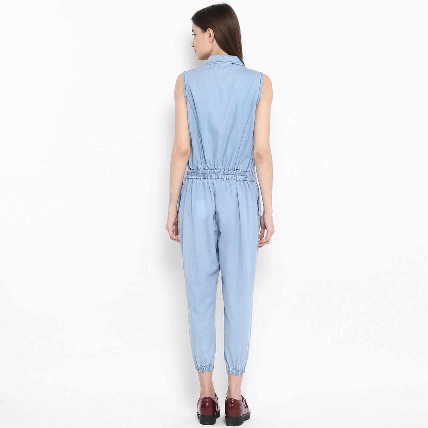 Women's  Denim Ice Blue Wash Jumpsuit