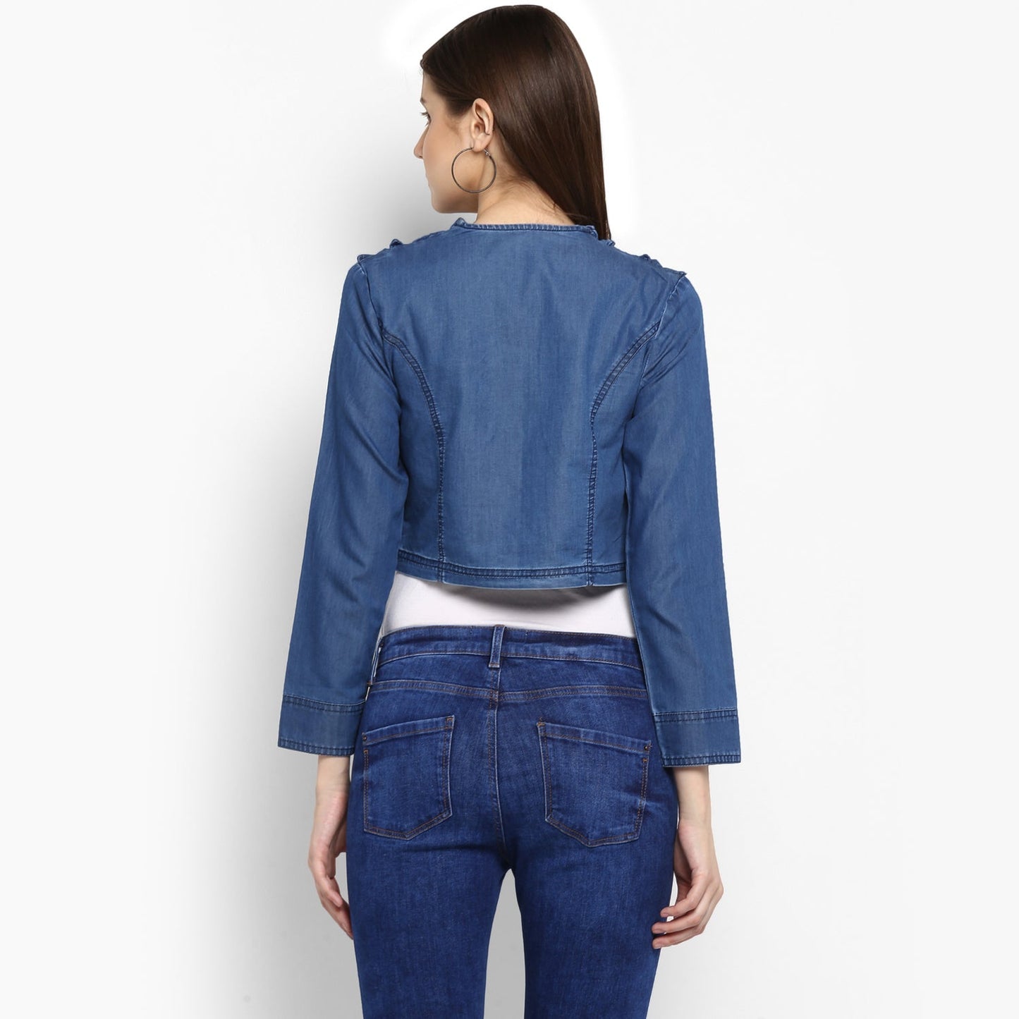 Women's Denim Frill detail Shrug