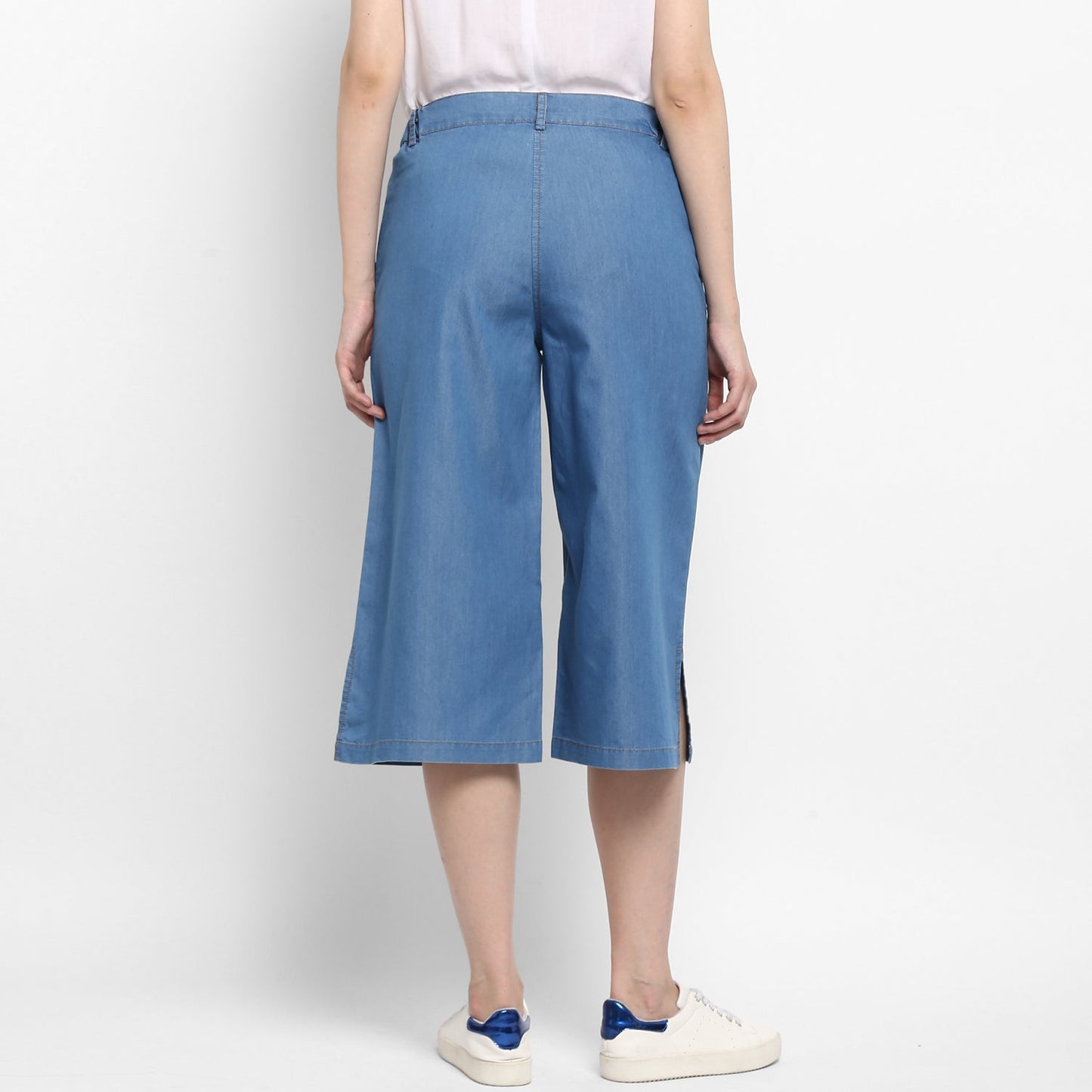 Women's Light Blue Denim Culotte