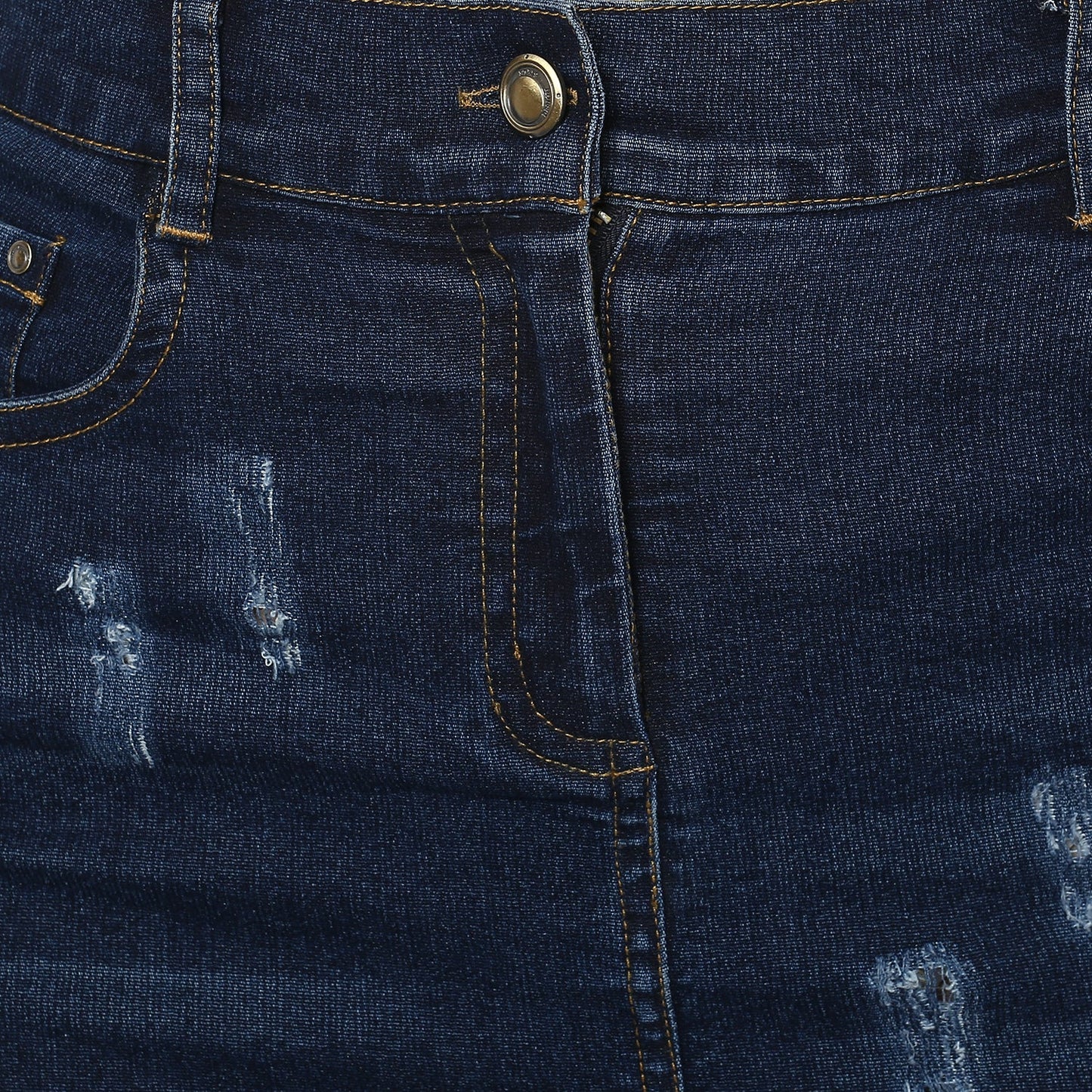 Women's Distressed Denim Skirt