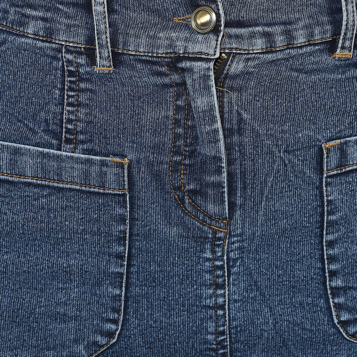 Women's Denim Two Pocket Style Skirt
