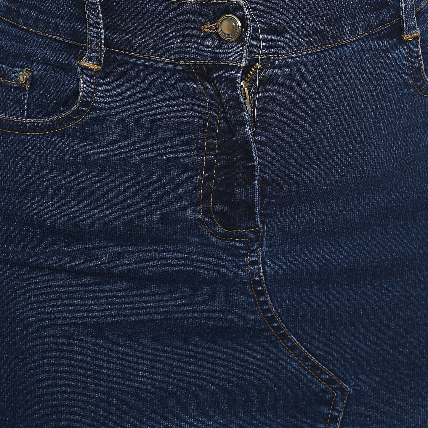 Women's Denim Skirt with Stitch Detail