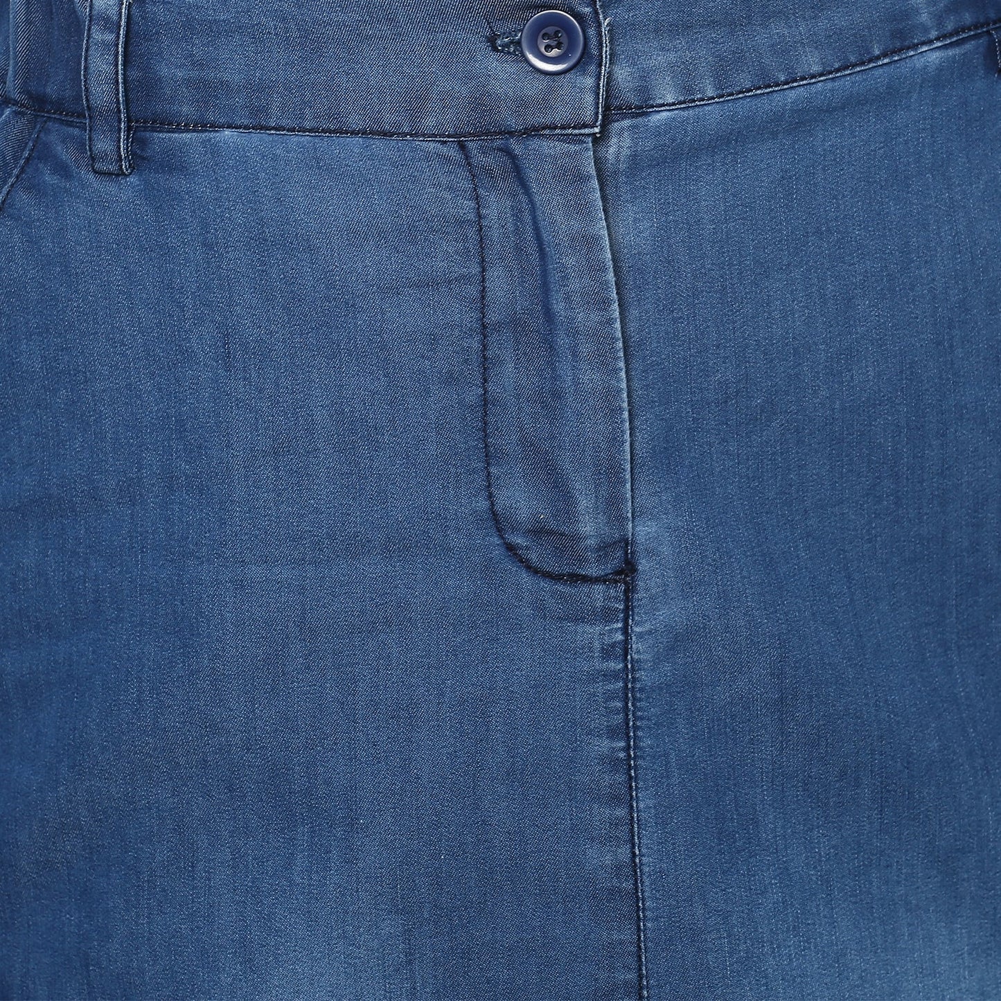 Women's Denim Skirt with Monkey Wash