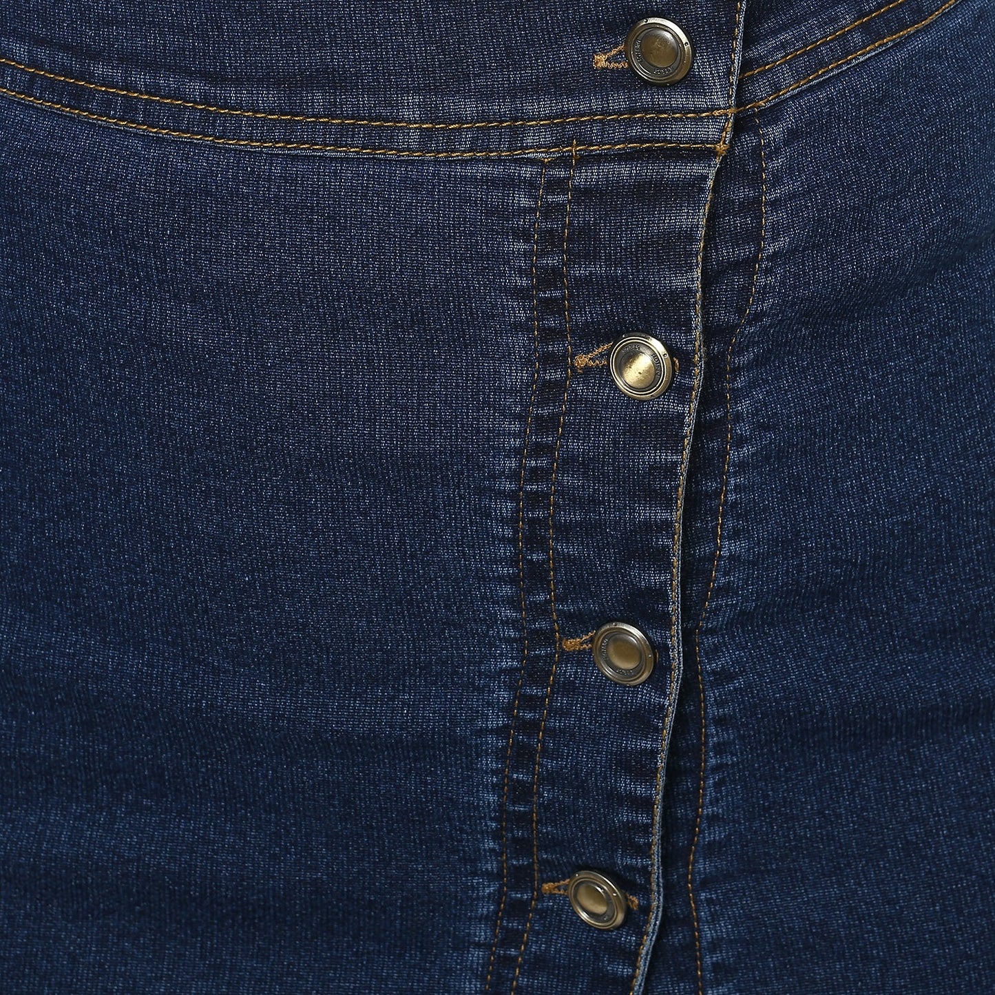 Women's Denim Diagonal Button Skirt