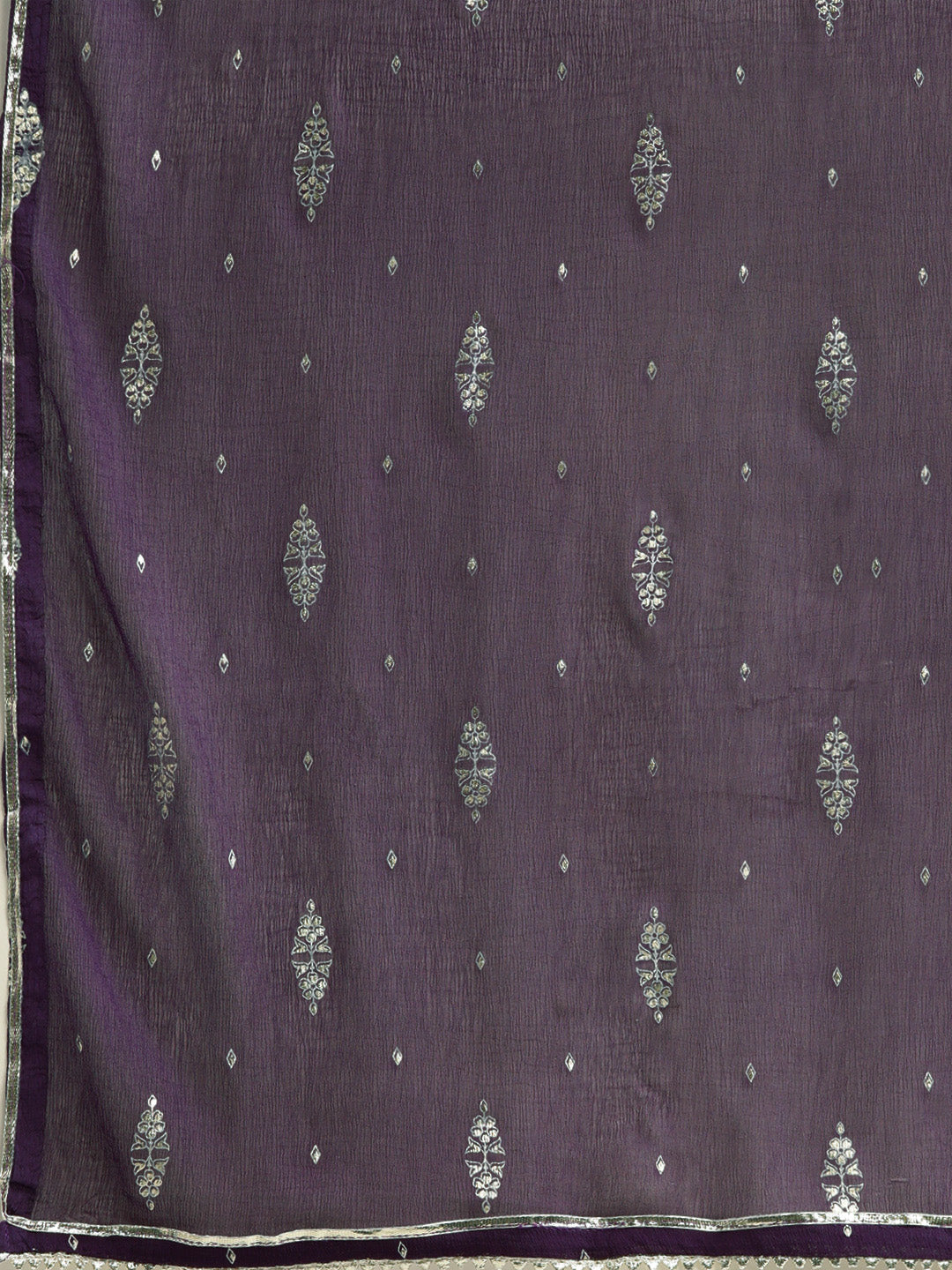 Women's Purpal Color Rayon Blend Printed Kurta Sharara With Dupatta