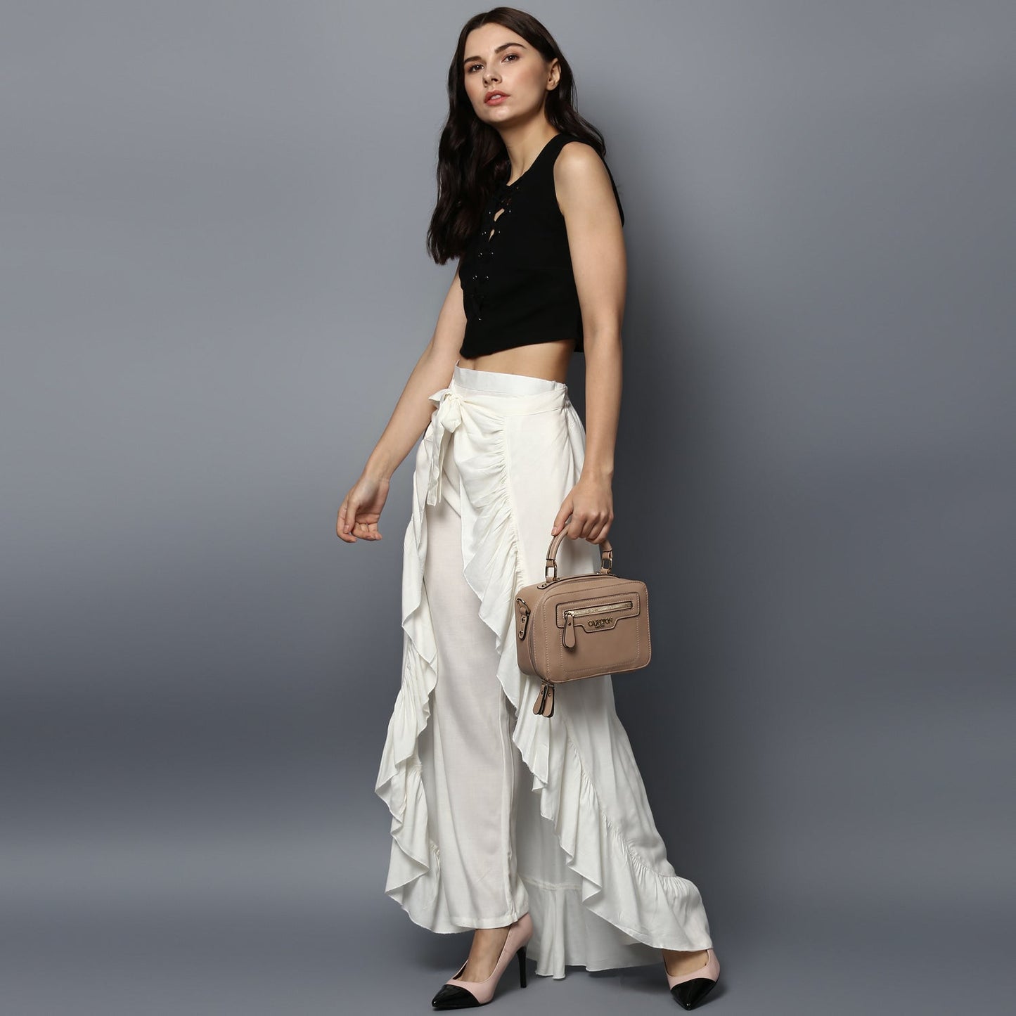 Women's Rayon White Skirt Pants