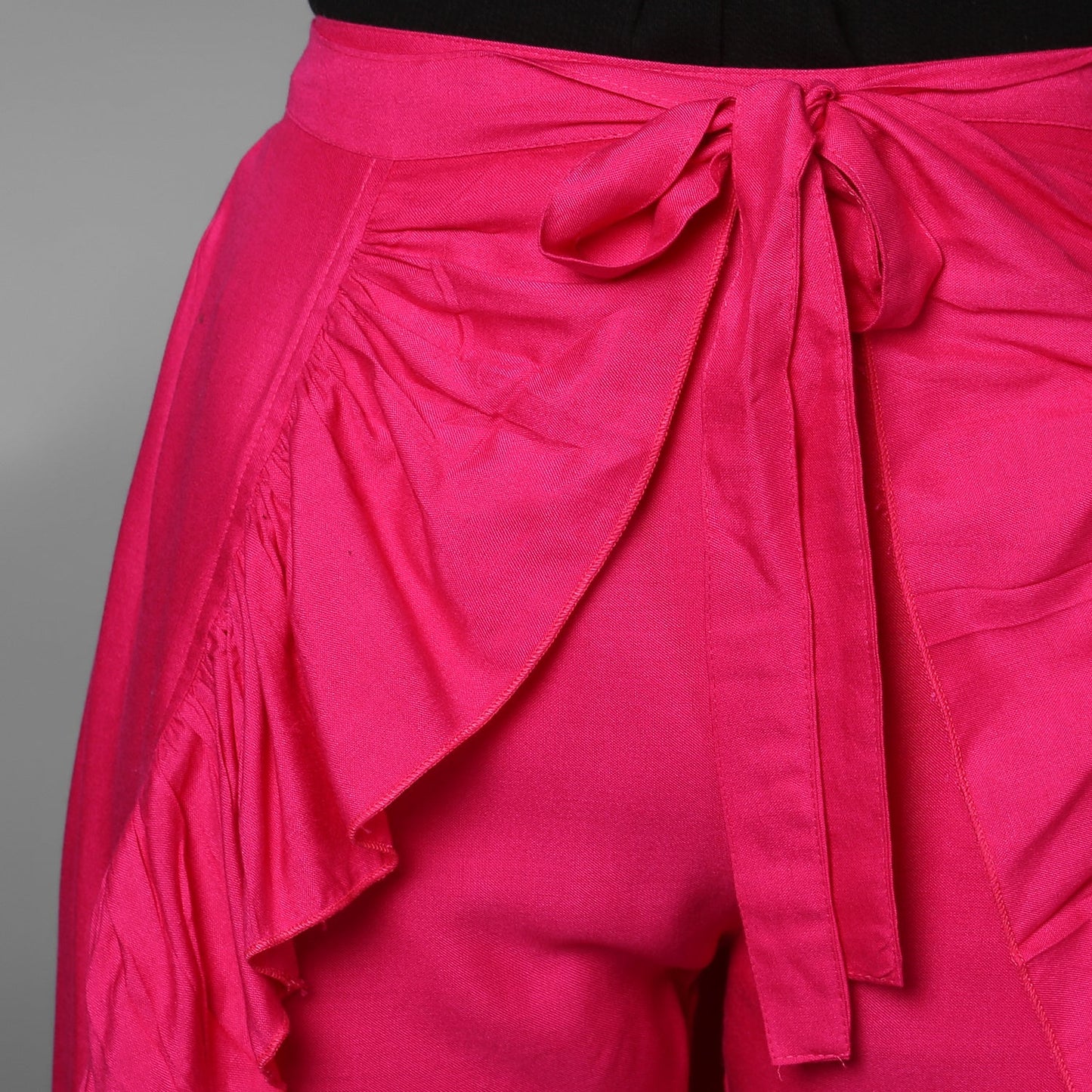 Women's Rayon Fuchsia Skirt Pants