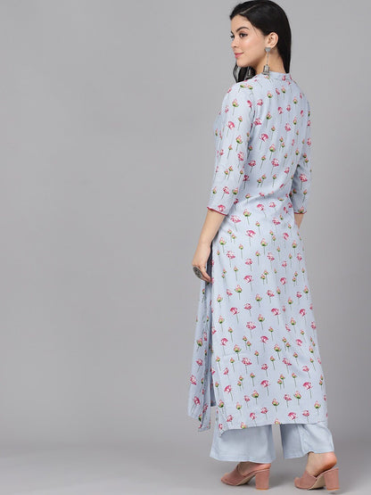Women's Printed Top with Palazzos