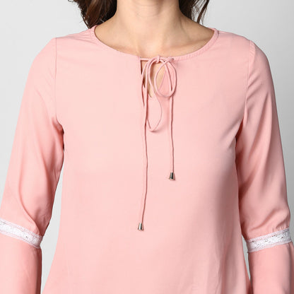 Women's Multi Tier Pink Top