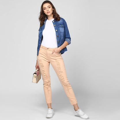 Women's Blue Denim Washed Jacket