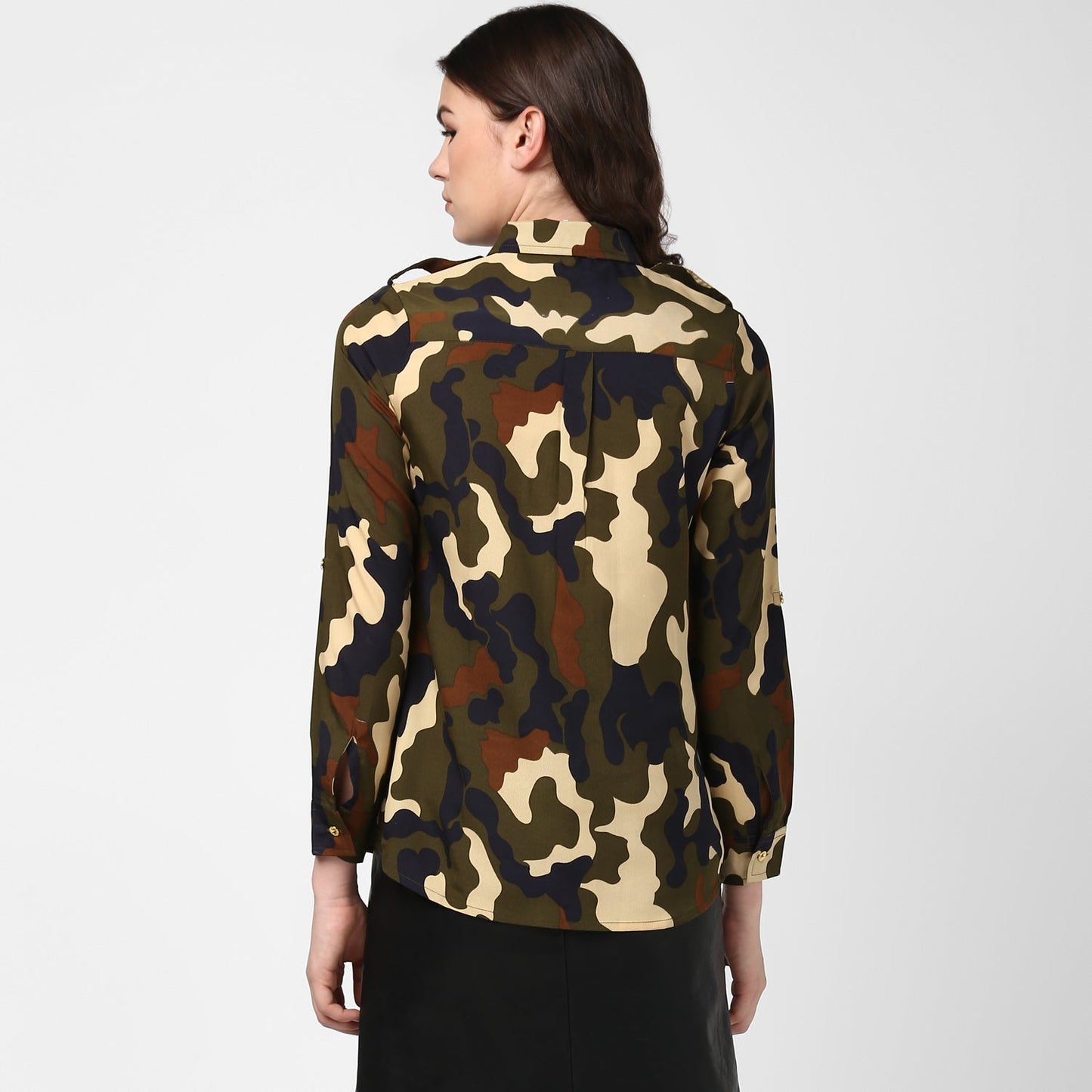 Women's Army Print Camouflage Print Shirt