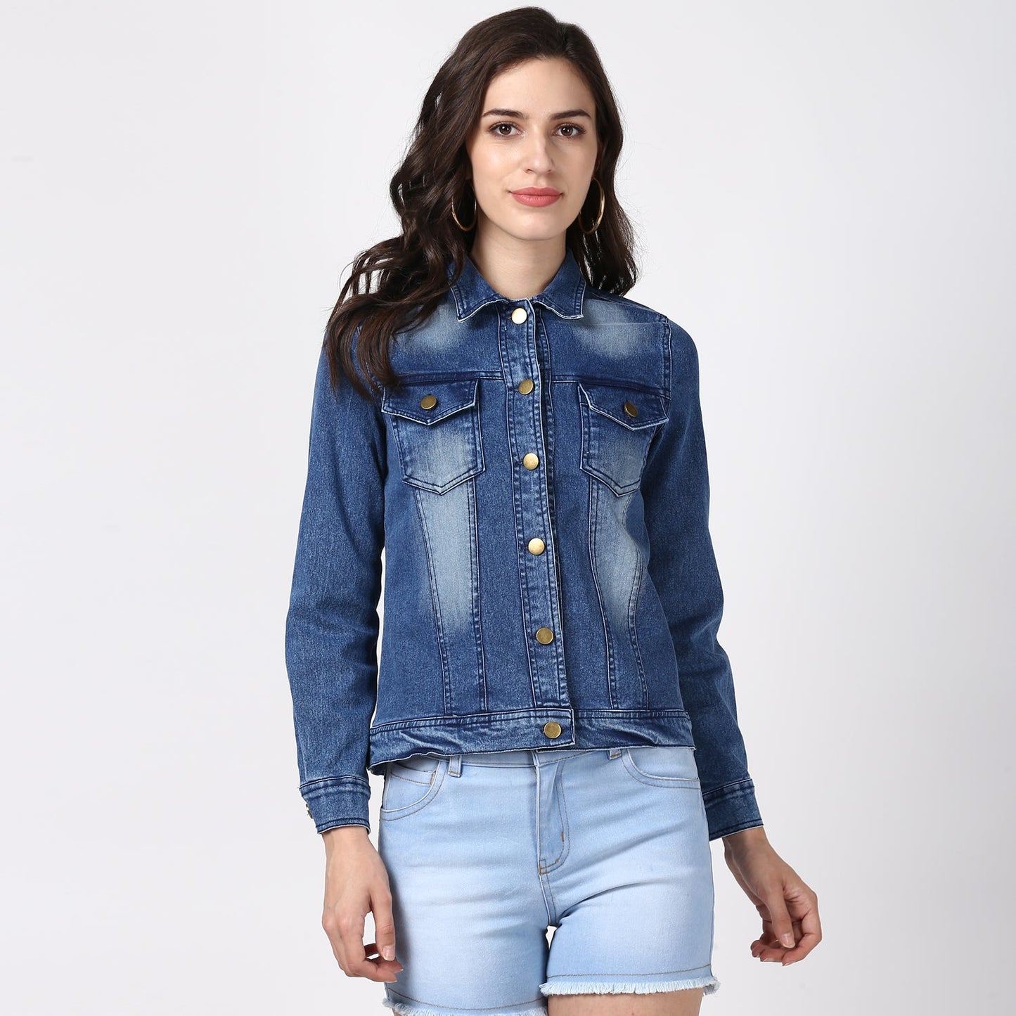 Women's Hand Painted Denim Jacket -Pop