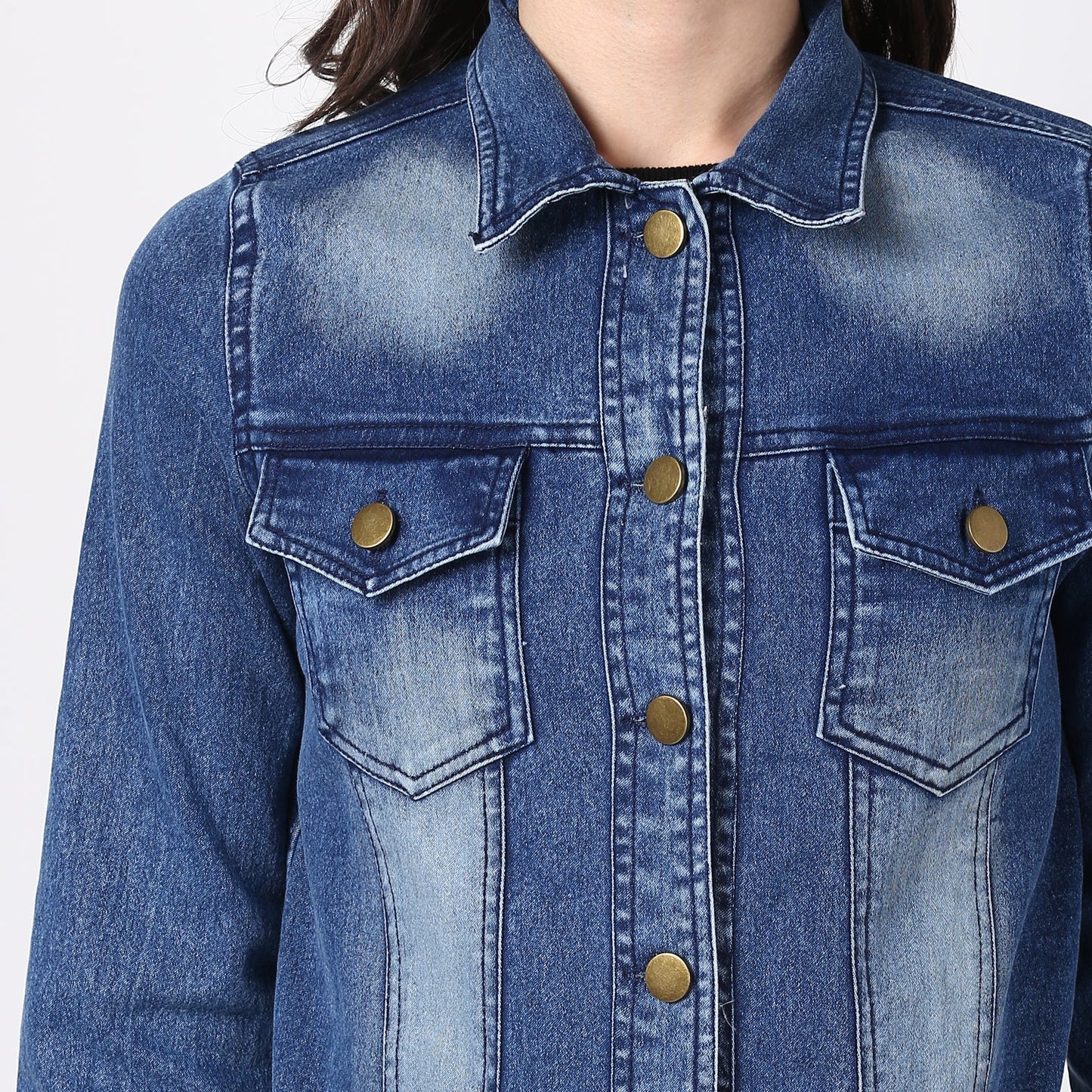 Women's Hand Painted Denim Jacket -Pop