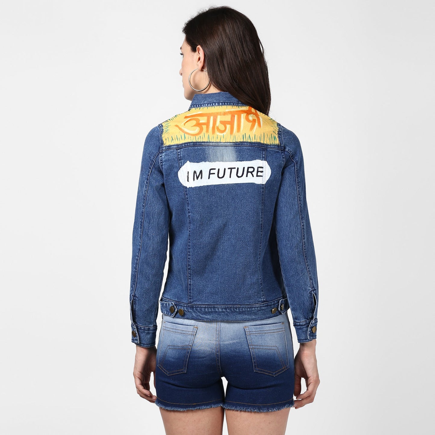 Women's Hand Painted Denim Jacket -Future