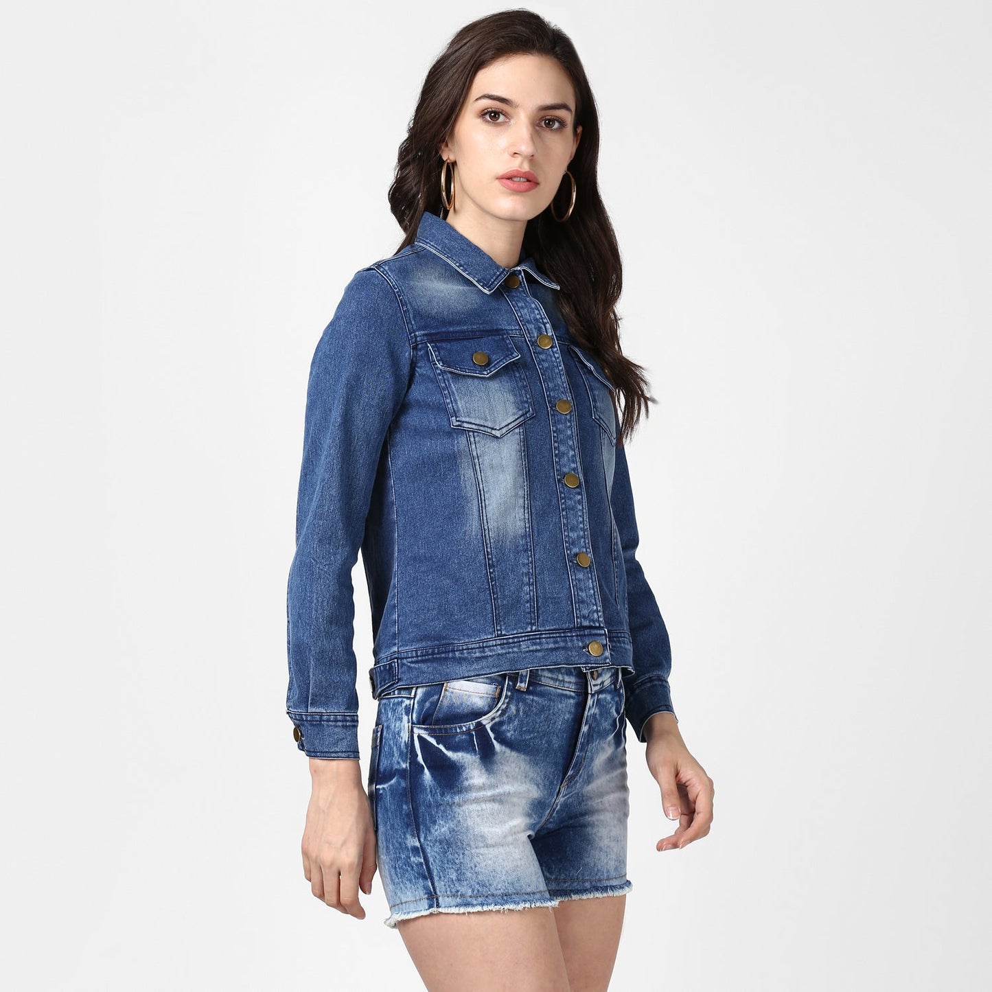 Women's Hand Painted Denim Jacket -Zap