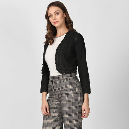 Women's Black Denim Short Shrug