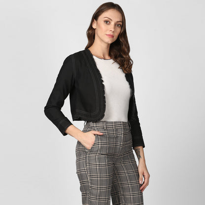 Women's Black Denim Short Shrug