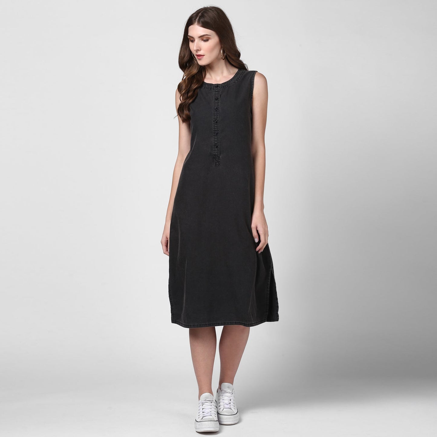 Women's Black Denim Dress