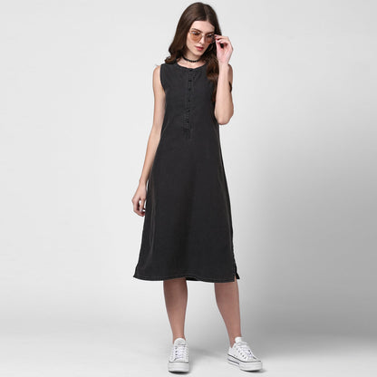Women's Black Denim Dress