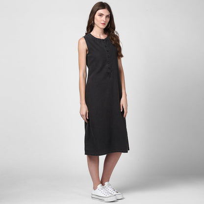 Women's Black Denim Dress