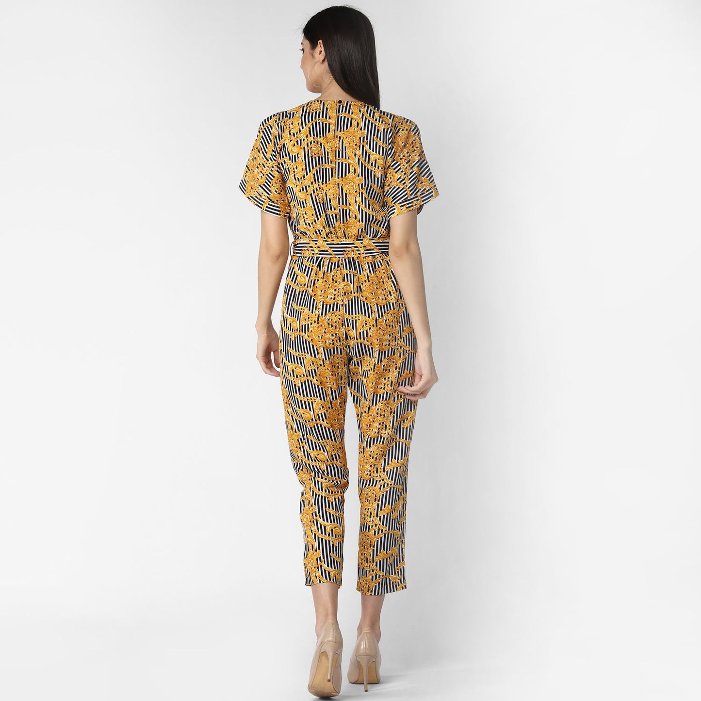 Women's Crepe Cold Shoulder Jumpsuit