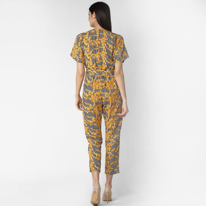 Women's Crepe Cold Shoulder Jumpsuit