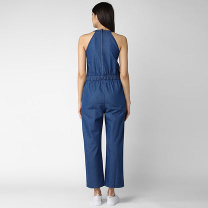 Women's Denim Sleeveless Jumpsuit
