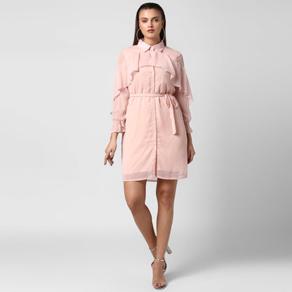 Women's Pink Chiffon Dress