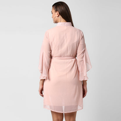 Women's Pink Chiffon Dress