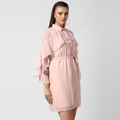 Women's Pink Chiffon Dress